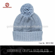 Hot Sale tricoté Bonnet bleu pour femme